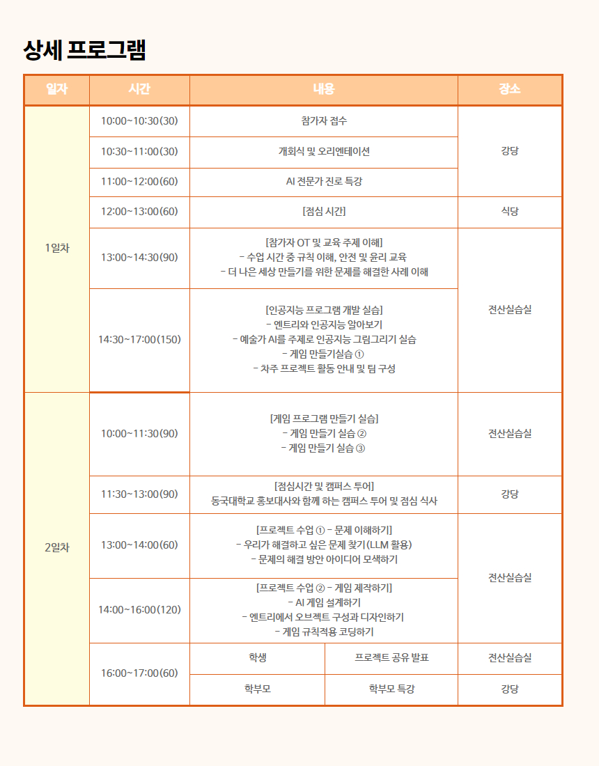 [동국대학교]제13회 재단법인 미래와소프트웨어와 함께하는 꿈찾기 캠프