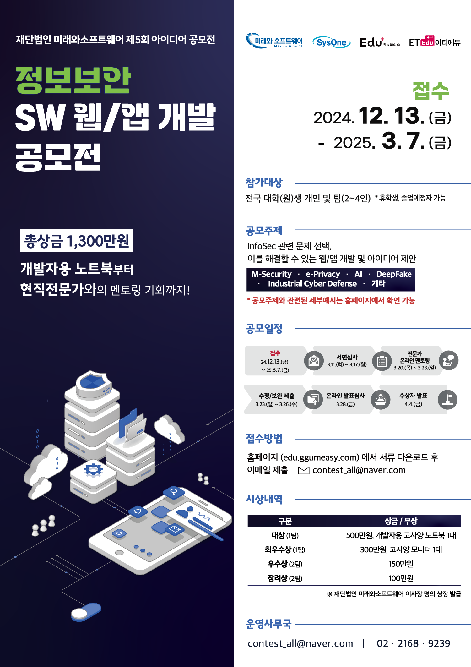 [공모전] 정보보안 SW 웹/앱 개발 공모전 